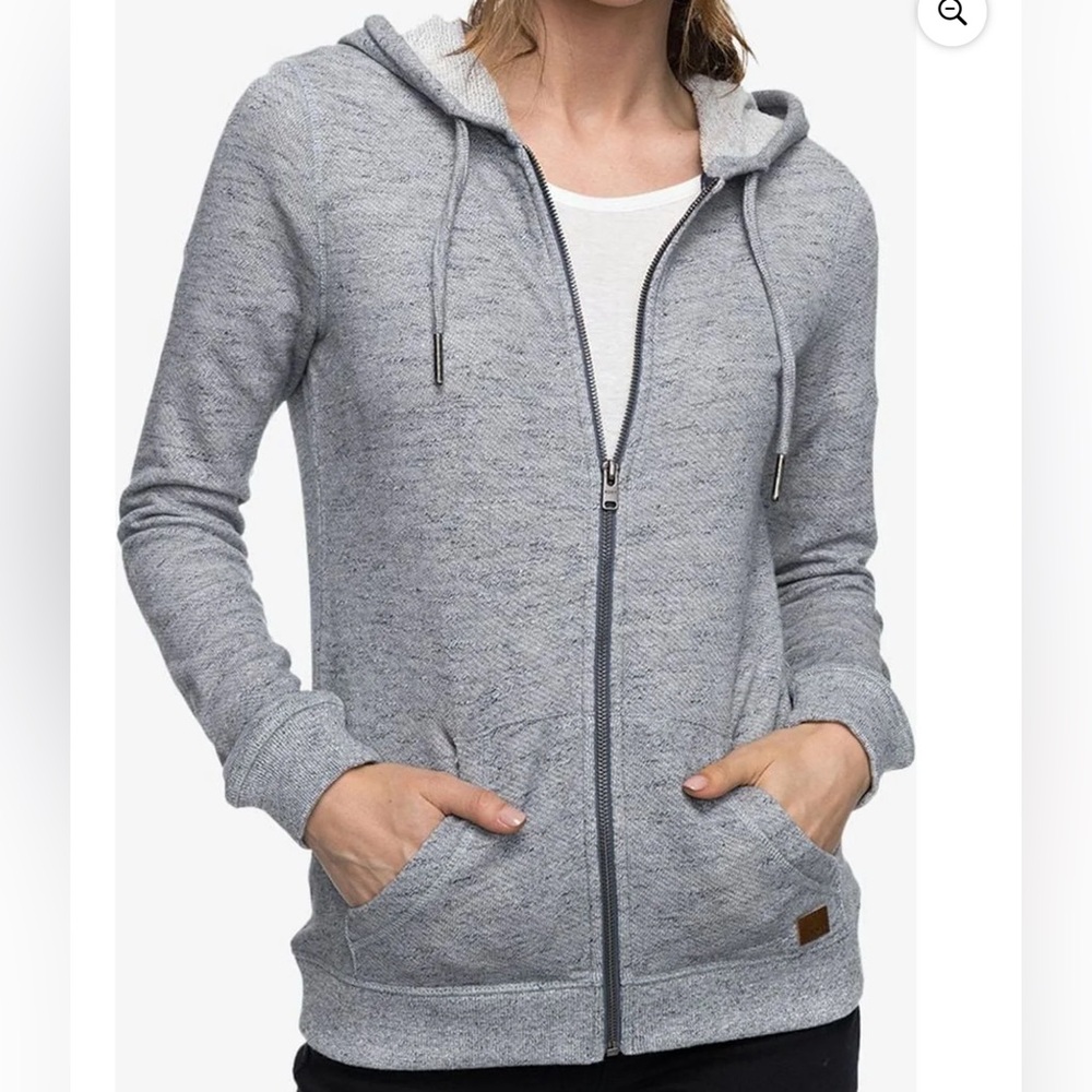 Roxy Blue/Gray Trippin Zip Up Hoodie Sweater Size XS